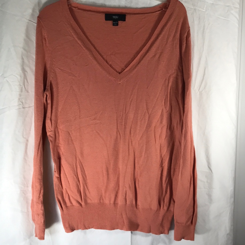 V-neck knit sweater